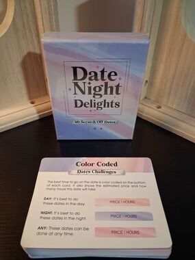 Date Night Delights Scratch-Off Date Cards - Pastel Lavender & Pink